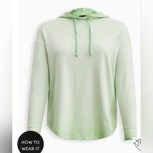 TORRID RELAXED FIT COZY FLEECE DROP SHOULDER HOODIE